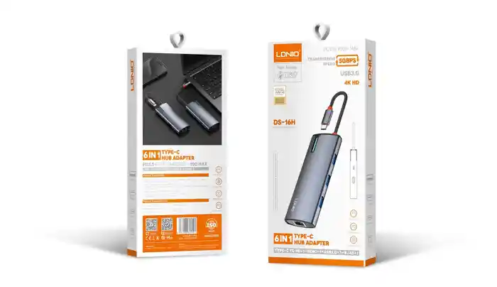 LDNIO DS-16H 6 In 1 USB C Docking Station